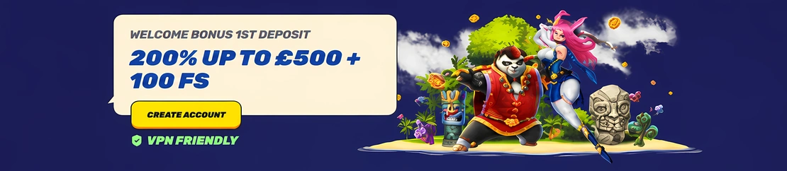 Gamblezen Casino first deposit bonus: 200% up to £500 plus 100 free spins